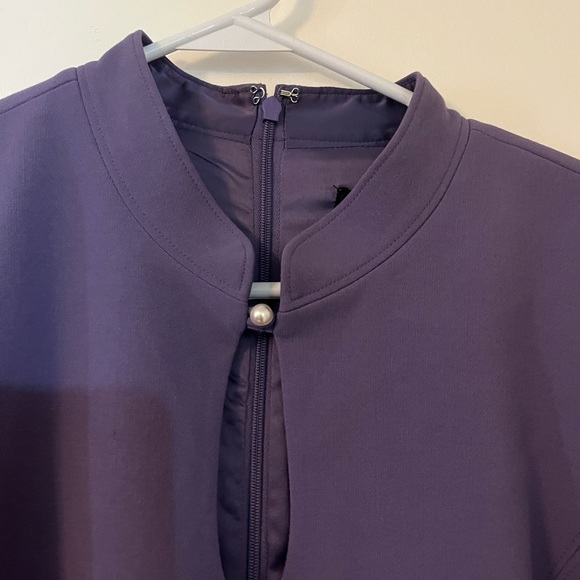 White House Black Market Purple Long Sleeve Dress - Picture 3 of 5